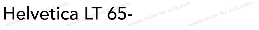 Helvetica LT 65字体转换